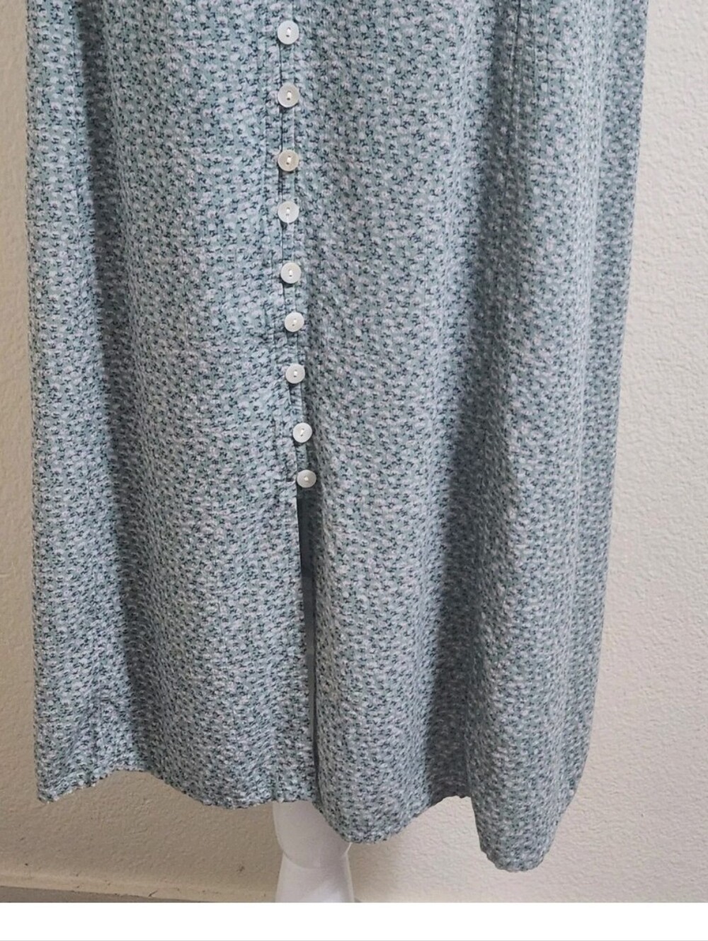 Lucky Brand Ditsy Floral Maxi Slip Dress M Sage Green Floral Boho Cottagecore - Picture 4 of 16